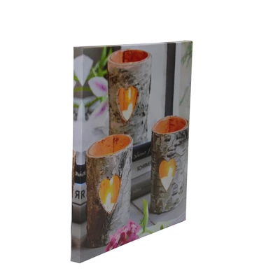 Northlight Gray And White LED Lighted Flickering Rustic Birch Candles Canvas Wall Art 12" X 12" 1 Northlight Gray And White LED Lighted Flickering Rustic Birch Candles Canvas Wall Art 12" X 12"