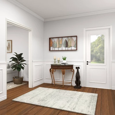 Metal Leaf Varying Texture Wall Decor With Wood Frame Brown - Olivia & May 8 Metal Leaf Varying Texture Wall Decor With Wood Frame Brown - Olivia & May - Image 8