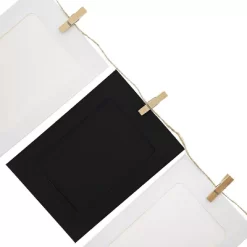 Cardboard Paper Picture Frame DIY Hanging Kit (50 Pack) 4"x6" Inch, Black, White