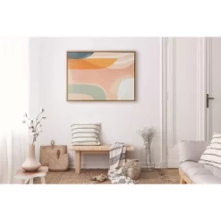 28" X 38" Sylvie Sunrise Over Marrakesh Framed Canvas By Kate Aurelia Holloway Natural - Kate & Laurel All Things Decor -Home Decor Outlet Store GUEST b9530e37 dee5 4796 827b 3e39e3fce88b