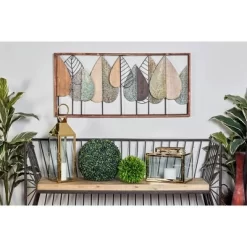 Metal Leaf Varying Texture Wall Decor With Wood Frame Brown - Olivia & May 36 Metal Leaf Varying Texture Wall Decor With Wood Frame Brown - Olivia & May -Home Decor Outlet Store GUEST baa8d50e 7cf1 4685 9b46 ca58b64e28e2