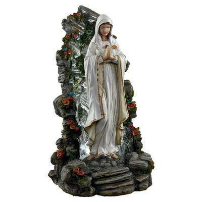 Design Toscano Blessed Virgin Mary Illuminated Garden Grotto Sculpture - Multicolored 2 Design Toscano Blessed Virgin Mary Illuminated Garden Grotto Sculpture - Multicolored - Image 2