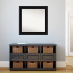 32" X 32" Non-Beveled Parlor Bathroom Wall Mirror Black - Amanti Art -Home Decor Outlet Store GUEST beca9246 4eef 4c7c b98d 1920d2a6988d