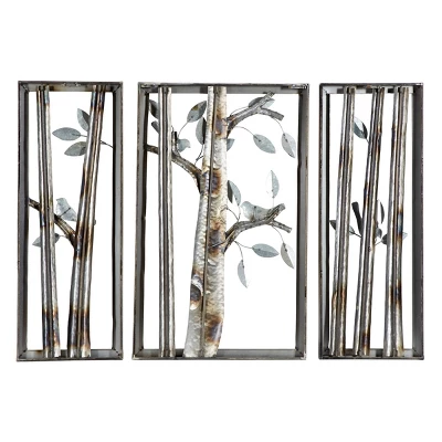 Set Of 3 Metal Bird Wall Decors With Tree Branches - Olivia & May 3 Set Of 3 Metal Bird Wall Decors With Tree Branches - Olivia & May - Image 3