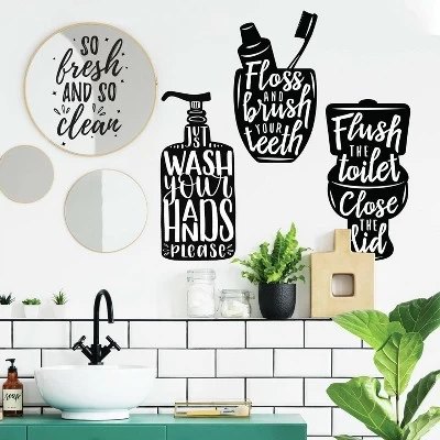Wash Your Hands Soap Quotes Peel And Stick Wall Decal - RoomMates 2 Wash Your Hands Soap Quotes Peel And Stick Wall Decal - RoomMates - Image 2