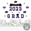 Big Dot Of Happiness Purple Class Of 2023 Graduation Party Wall Decals Set Of 20