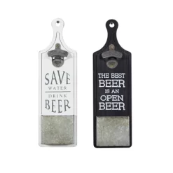 Wood Sign Beer Bottle Opener 2 Storage Slot Wall Decor Set Of 2 - Olivia & May -Home Decor Outlet Store GUEST c32cf873 3721 4941 8900 916c47aab188
