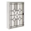 Megara Decorative Wooden Wall Hanging Curio Cabinet Whitewash Finish - Kate & Laurel All Things Decor