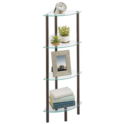 MDesign Household Floor Storage Corner Tower, 4 Tier 7 MDesign Household Floor Storage Corner Tower, 4 Tier - Image 7