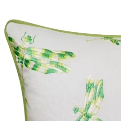 Embroidered Dragonflies Rectangular Indoor/Outdoor Throw Pillow Leaf Green/White - Edie@Home 6 Embroidered Dragonflies Rectangular Indoor/Outdoor Throw Pillow Leaf Green/White - Edie@Home -Home Decor Outlet Store GUEST c702cca5 08b1 476b 8e5e 3ac71ddd8c84