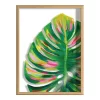 18" X 24" Blake Monstera Framed Printed Glass By Jessi Raulet Of Ettavee Natural - Kate & Laurel All Things Decor