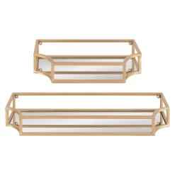 2pc Ciel Metal Wall Shelf Set - Kate & Laurel All Things Decor