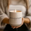 Sweet Water Decor Relaxation 12oz Cream Stoneware Candle