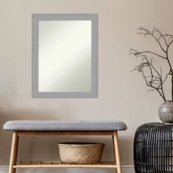 22" X 28" Non-Beveled Brushed Nickel Wall Mirror - Amanti Art -Home Decor Outlet Store GUEST d00731e4 ed79 462b 9e85 877dc5912668