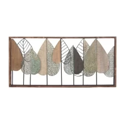 Metal Leaf Varying Texture Wall Decor With Wood Frame Brown - Olivia & May 23 Metal Leaf Varying Texture Wall Decor With Wood Frame Brown - Olivia & May -Home Decor Outlet Store GUEST d338f2cc e3a6 4aa8 8f9b f94d60cc8903