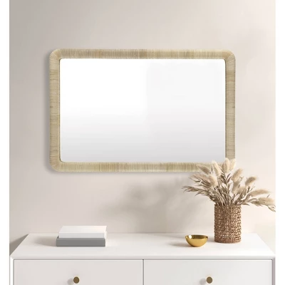 Nova Natural Rattan Rectangle Wall Mirror - Ink+Ivy 4 Nova Natural Rattan Rectangle Wall Mirror - Ink+Ivy - Image 4