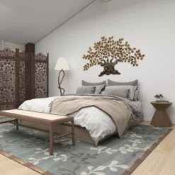 Traditional Metal Tree Indoor Outdoor Wall Decor With Leaves Brown - Olivia & May -Home Decor Outlet Store GUEST d85c8230 ce0b 4a98 aca2 470ed52cfc7f