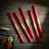 Cranberry Timber Tapers - Set Of 12