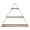 20.8" X 24.2" Tilde Three-Tier Triangle Wood And Metal Wall Shelf Natural/Gold - Kate & Laurel All Things Decor