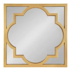 30" X 30" Hogan Scallop Wall Mirror Gold - Kate & Laurel All Things Decor