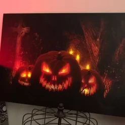 Northlight LED Lighted Jack-O-Lanterns In A Cemetery Halloween Canvas Wall Art 23.5" X 15.5" -Home Decor Outlet Store GUEST e5677205 55ac 463e 9c2d c855be4a6e3d