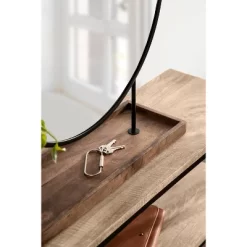 18" X 22" Maxfield Round Tabletop Mirror Black/Natural - Kate & Laurel All Things Decor 13 18" X 22" Maxfield Round Tabletop Mirror Black/Natural - Kate & Laurel All Things Decor -Home Decor Outlet Store GUEST ea93d005 8156 4e6b bcae 0328b78a4aec
