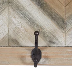 Wood 1 Shelf And 4 Hangers Wall Hook Brown - Olivia & May -Home Decor Outlet Store GUEST eaea7875 ad2b 4b97 8813 7bddc3c80bb0