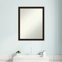 Espresso Brown Non-Beveled Wood Bathroom Wall Mirror -Home Decor Outlet Store GUEST eb34246a 226d 44c7 b77f 0bc175c5d42e