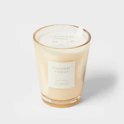 Colored Vase Glass With Dustcover Cashmere Vanilla Candle Ivory - Threshold™ 11 Colored Vase Glass With Dustcover Cashmere Vanilla Candle Ivory - Threshold™ -Home Decor Outlet Store GUEST eb6587ba 8479 44af a170 8ca882422432