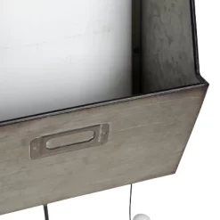 27" X 22" Arnica Wall Storage Pockets With Hooks White - Kate And Laurel -Home Decor Outlet Store GUEST ee085b7d 0625 4759 a407 474ce77a07c7