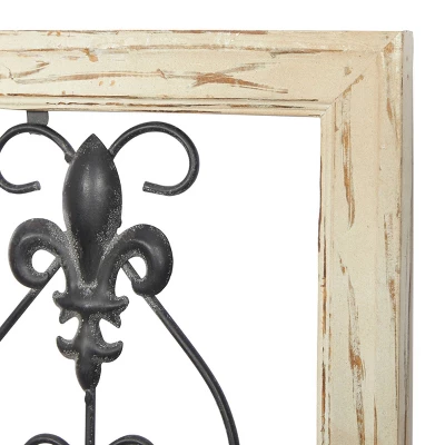 Set Of 2 Wood Scroll Arabesque Wall Decors Natural/Black - Olivia & May 5 Set Of 2 Wood Scroll Arabesque Wall Decors Natural/Black - Olivia & May - Image 5