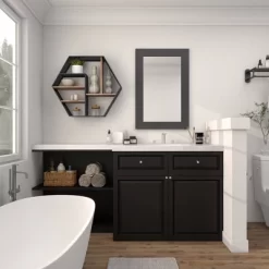 Industrial Wood Wall Shelf Black - Olivia & May -Home Decor Outlet Store GUEST f178abfd 7103 4a2e 8264 b1a05a5ea1ad