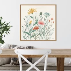22" X 22" Wildflower Vibes III By Janelle Penner Framed Canvas Wall Art Light Brown - Amanti Art -Home Decor Outlet Store GUEST f29aea69 892d 4f88 822d bbbdf2550518