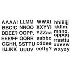 Sans Serif Alphabet Peel And Stick Wall Decal Black - RoomMates