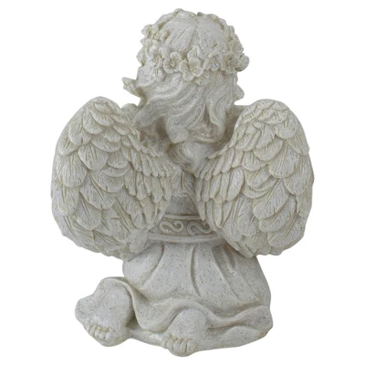 Northlight 6.75" Praying Angel With Cross Outdoor Garden Statue 3 Northlight 6.75" Praying Angel With Cross Outdoor Garden Statue - Image 3