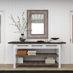 Wood Wall Mirror With Embossed Metal Gray - Olivia & May -Home Decor Outlet Store GUEST f7c9eec8 43d5 44da 85d5 c681c5306650