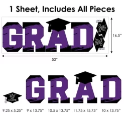 Big Dot Of Happiness Purple Graduation Party Decor - Vinyl Wall Decals - Grad -Home Decor Outlet Store GUEST fb13e07c f055 4421 9fc4 b33d474c4638