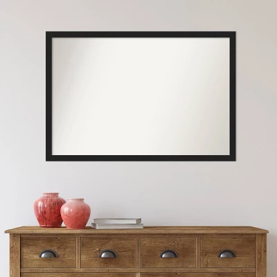 38" X 26" Non-Beveled Grace Brushed Metallic Black Narrow Wall Mirror - Amanti Art 7 38" X 26" Non-Beveled Grace Brushed Metallic Black Narrow Wall Mirror - Amanti Art - Image 7