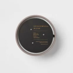15oz Ceramic Jar 3-Wick Black Label Cedarwood Musk Candle - Threshold™ -Home Decor Outlet Store GUEST fc8996de 3023 4a2d 9f4c 9e684ced1ffe