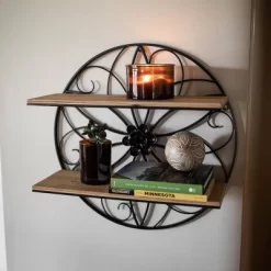 Black Metal & Wood Wall Shelf - Foreside Home & Garden 11 Black Metal & Wood Wall Shelf - Foreside Home & Garden -Home Decor Outlet Store GUEST fc913c8e 6db1 478f 9fb5 0fd48507a67a