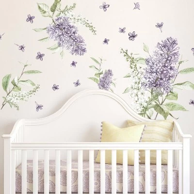 Lilac Peel And Stick Giant Wall Decal - RoomMates 3 Lilac Peel And Stick Giant Wall Decal - RoomMates - Image 3