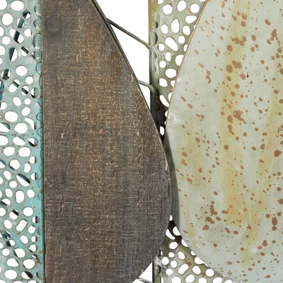 Metal Leaf Varying Texture Wall Decor With Wood Frame Brown - Olivia & May 19 Metal Leaf Varying Texture Wall Decor With Wood Frame Brown - Olivia & May - Image 19