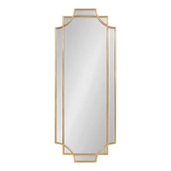 16" X 42" Minuette Full Length Wall Mirror Gold - Kate & Laurel All Things Decor