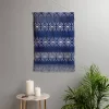22"x31.5" Schatzi Brown Mila Eye Stripe Indigo Wall Hanging Portrait Blue - Deny Designs