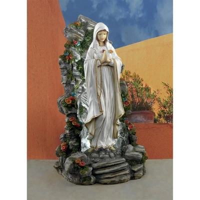 Design Toscano Blessed Virgin Mary Illuminated Garden Grotto Sculpture - Multicolored 1 Design Toscano Blessed Virgin Mary Illuminated Garden Grotto Sculpture - Multicolored